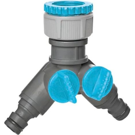 Flopro Basic Double Tap Connector for Garden Irrigation Systems (Model FLO70300571)