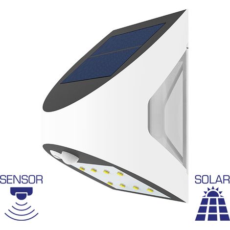 Applique solaire à LED 3W IP54 – Détecteur de mouvement 1-5m – 240 lumens – Résistante aux intempéries IP54 – Énergie solaire – Braytron