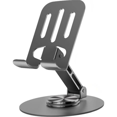Universal Metal Phone Holder, Multifunctional, Adjustable, 360° Rotating, Non-Slip Metal Stand, Compatible with All Smartphones (1/5)