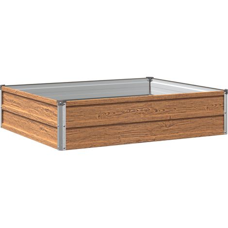 Hochbeet im Garten Holz Braun 100 x 80 x 24 cm vidaXL (1/5)