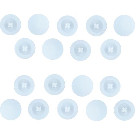 50 Pièces Capuchon à Vis en Plastique Cache-Vis, Anti-Rouille Cache Vis, Blanc en Plastique Vis Cruciformes à TêTe Croix, Capuchons DéCoratifs Vis, Capuchons pour Clous Autotaraudeurs (1/5)