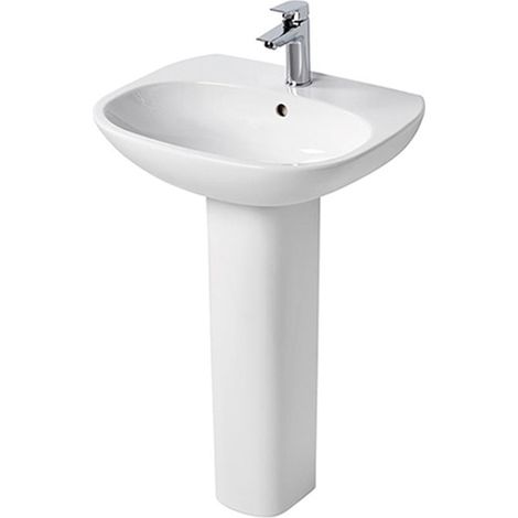 Ideal Standard Tesi Basin and Full Pedestal 500mm Wide 1 Tap Hole (1/5)