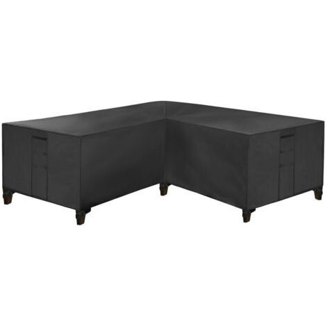 Housse de canapé d'extérieur en tissu Oxford 420D robuste. housse de canapé sectionnelle en forme de V. 270x270x90cm (1/3)