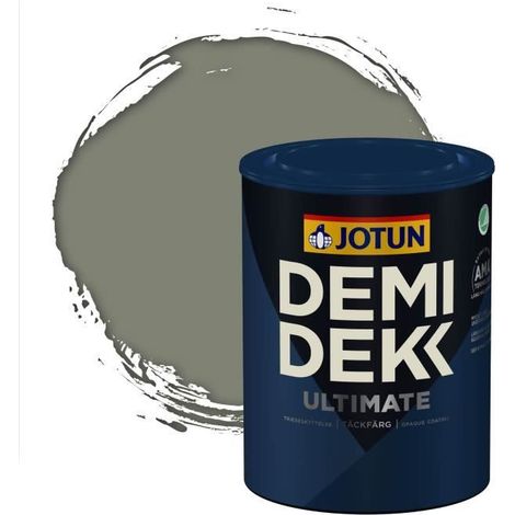 Peinture Bois - DEMI DEKK ULTIMATE - Lasure Opaque Satinée - RAL 7033 - 0,75L (1/2)