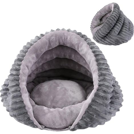 Cave pour Chats Maisonnette Doudoune D'Intérieur pour Chat Tunnel (1/5)