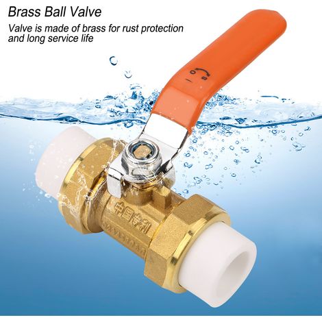 Robinet à bille laiton avec raccord PPR à souder double 3/4"BSP DN20 (1/5)