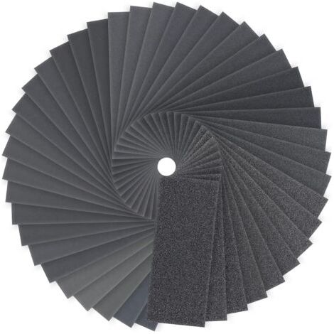 Papier de Verre, 120 à 3000 Grain Papier a Poncer eau/sec Carrosserie, Bois, Métal, 9 x 3.6 Papier Abrasif (84pcs) (1/5)