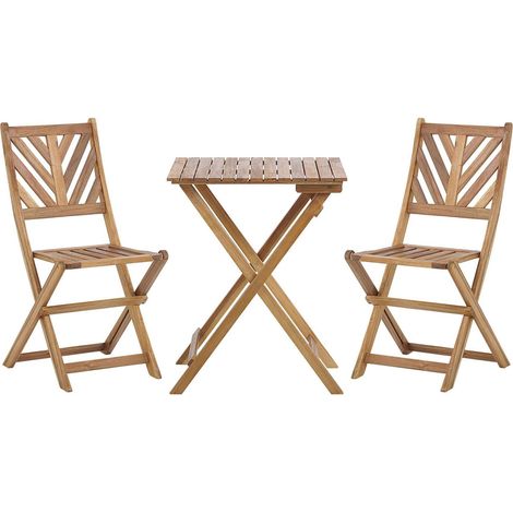 Bistro Set klappbar TERNI Akazienholz Braun