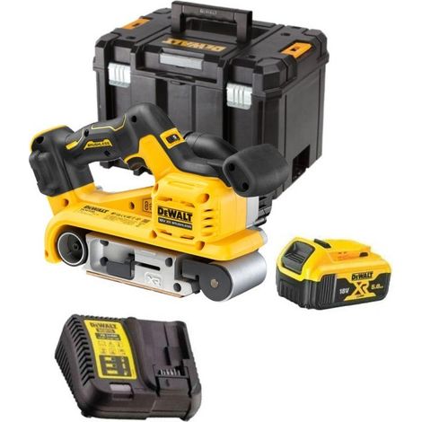 Dewalt DCW220P1-QW Ponceuse à bande XR 18V Li-ion bruhless - 1 X 5.0 Ah batteries + chargeur en Tstak (1/4)