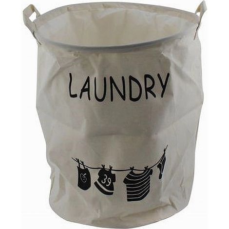 Cleafe - Cesto Porta Biancheria Con Manici Sacca Panni Sporchi Bagno Casa 35 X 45cm 10470 - (1/2)