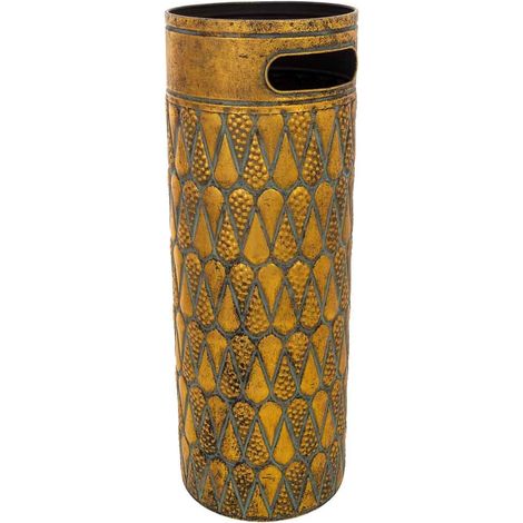 Paragüero de metal dorado 20x20x55h cm