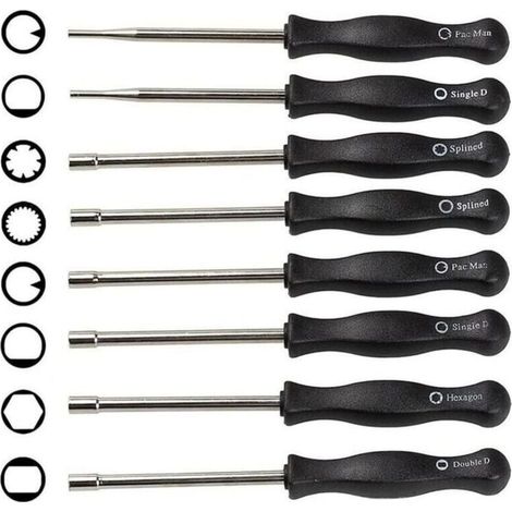 Lot de 8 Outil de rglage du carburateur, Tournevis pour Carburateur Nettoyage Moteur Rparation Convient La Plupart des Moteurs de 2 Cycles