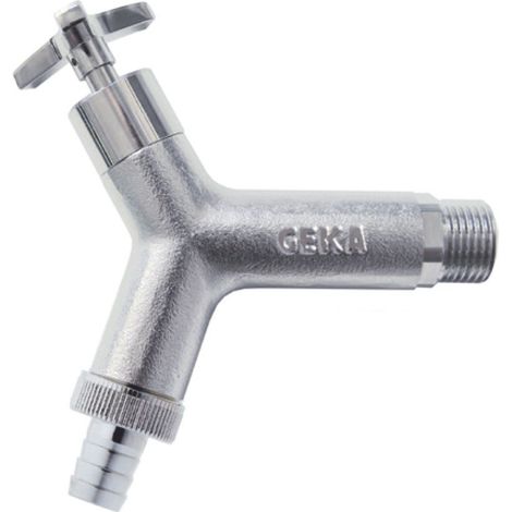 GEKA® plus Design-Wasserhahn Außengewinde 1/2 Zoll mit Tülle Messing verchromt