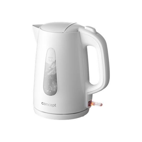 CONCEPT Hausgeräte RK2380 - Hervidor de agua (220-240 V, plástico, inversor automático, 1,7 L, 2200 W), color blanco
