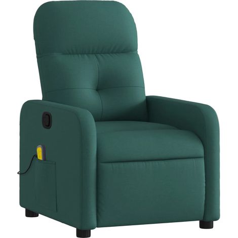 Sillón de relajación TV función reclinable manual en tela verde oscuro DEC027123 (1/5)