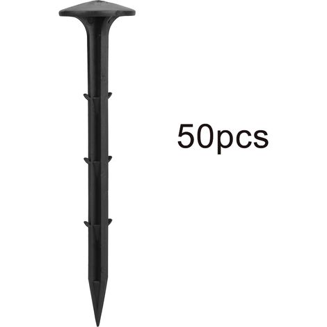 50 pièces de piquets solides pour tente, auvent et store de jardin (16 cm) (1/5)
