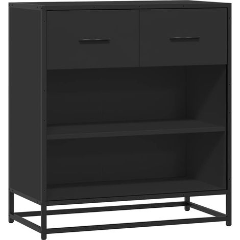 Maison Exclusive - Credenza Rovere Nera 68x35x76 cm in Legno Multistrato