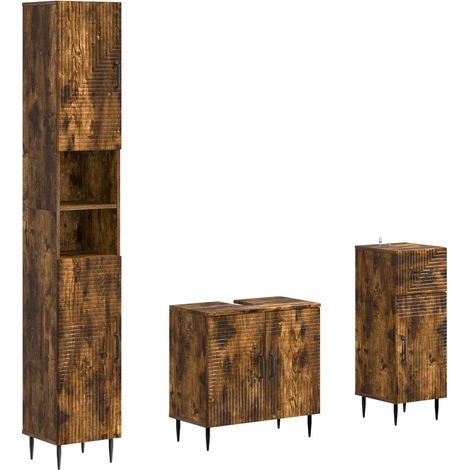Ensemble de meuble de salle de bain 3 pièces HAARLEM vidaXL (1/5)