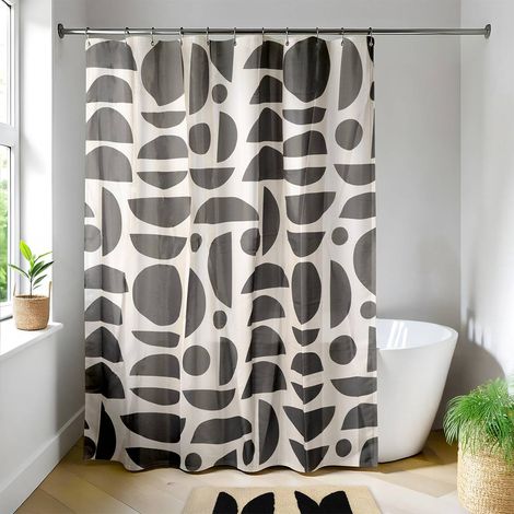Duschvorhang aus polyester 180x200 cm – tribal craft schwarz - Tendance (1/3)