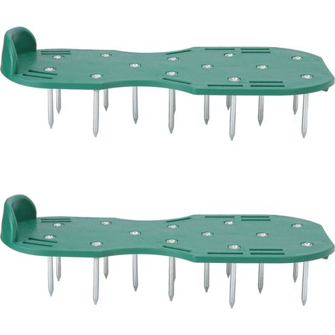 Chaussures d'aération de pelouse avec lanières, sandales de jardin pour décompacter le gazon, outils de désherbage pour espaces verts et cours. (1/5)