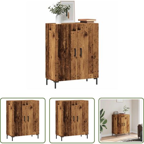 Altholzoptik - Sideboard Altholz-Optik 69,5x34x90 cm Holzwerkstoff (1/5)