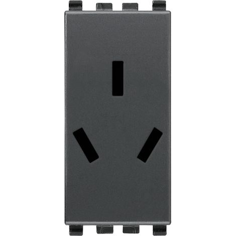 VIMAR - 20251 SICURY 2P+T 10A Prise chinoise, grise