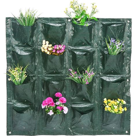 Potager vertical sac à planter mur de fleurs jardinière suspendue (16 poches) (1/2)
