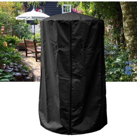 Terrassenheizer-Abdeckung, Kaminabdeckung für Innenhof, wasserdicht, UV-beständig, staubabweisend, schwarz (1/5)