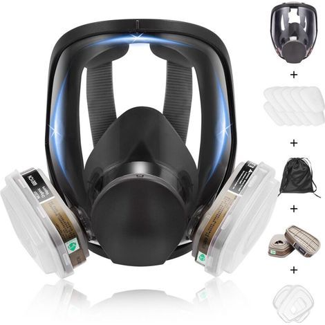 15-in-1-Atemschutzmaske mit doppeltem Partikel- und Dampffilter – ergonomisches Design für Maler- und mechanische Arbeiten (1/5)