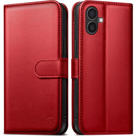 Handyhülle iPhone 16 Plus Klapphülle 6 Für iPhone 16 Plus Rot (1/5)