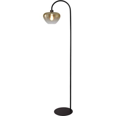 Lampadaire Genua noir avec verre doré - 1970-05-05-29