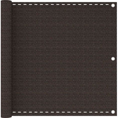 vidaXL Toldo para balcón HDPE marrón 90x500 cm (1/5)