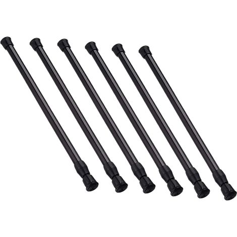 Irovami Barres tension camping-car – lot 6, 30,5-49,5 cm, sans perçage, noir (1/5)