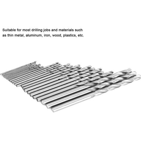 16 pièces Forets Hélicoïdaux HSS à Tige Droite 0.8-1.5mm pour Outils Électriques (1/5)