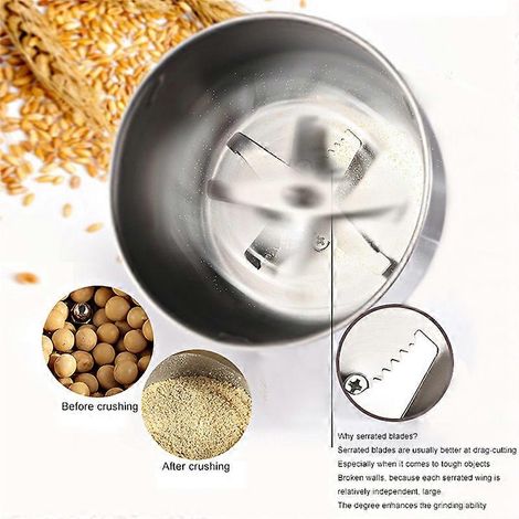 Moulin à café électrique portable pour la maison, poivre, légumineuses, grains de café, machine à moudre en acier inoxydable pour la cuisine (1/5)