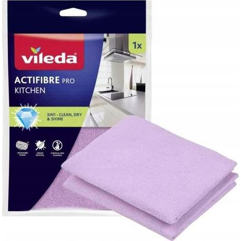 Pa帽o de cocina Vileda Actifibre Pro morado, 1 unidad