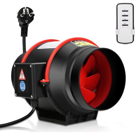 Randaco Ventilatore da condotto Ventilatore da bagno da 100 mm con telecomando Ventilatore da parete silenzioso Ventilatore di scarico (1/5)