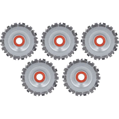 Disques de 5 pièces pour meuleuse d'angle électrique, disque de scie à chaîne en métal, roue multifonctionnelle pour la sculpture sur bois