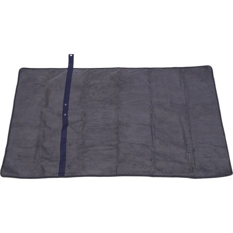 Couverture chauffante électrique USB en fibre de polyester multifonctionnelle et réglable, idéale pour le camping et les activités de plein air, gris foncé. (1/5)