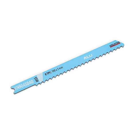 KREATOR Lames de scie sauteuse hss pour metaux 2 lames 100 mm 8 tpi (3 mm) 'U' Aluminium (1/2)