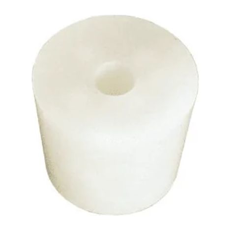 Tapón de silicona, tapón de goma, 41/49 mm - con orificio de 9 mm