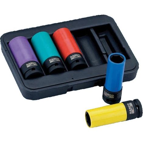 Bahco BWSS12P5 1/2in Drive Impact Wheel Socket Set, 5 Piece (1/3)