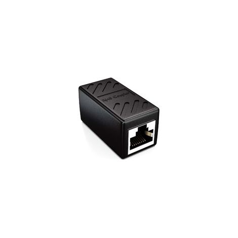 1x CAT6 Koppler Kabel Stecker Netzwerkkabel Patchkabel Ethernet Kabel geschirmt Modular Adapter 2x RJ45 Buchse DSL LAN Schwarz (1/3)