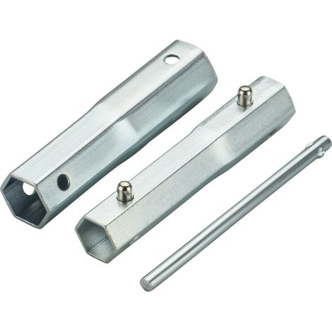 Llave de bujía de tubo 4 en 1 modular Arnold. Con hexágonos de: 16, 18, 19, 21 mm.