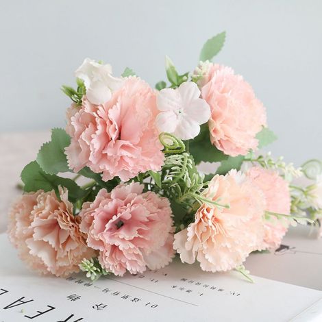 Chrysanthème Artificielle - Diamètre 7 cm - Tige en Plastique Renforcée Acier - Idéale pour Décoration Intérieure Extérieure - Bouquet Mariage Jardin Bureau Café - Lot de 12 (1/5)