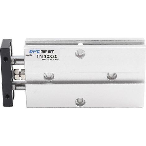Vérin pneumatique à double piston et double effet TN10X30 en alliage d'aluminium (1/4)