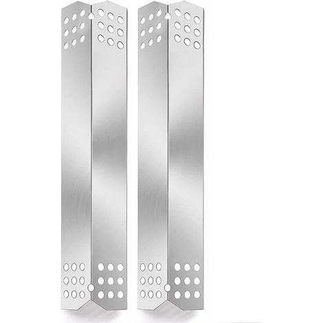 Universal stainless steel heat diffuser replacement parts for Burnhard Fred Series, Barbecook Siesta, Taino Red/Pro 4 & 4+1, Metro Tarrington House, Landmann, Campingaz, set of 2