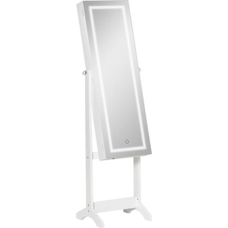 SPECCHIO PORTAGIOIE AUTOPORTANTE CON LUCE LED CON SERRATURA 46X36.5X151CM (1/5)
