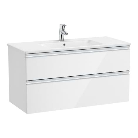 MUEBLE LAVABO CENTRADO BLANCO 1000X460MM THE GAP 2 CAJONES BLANCO