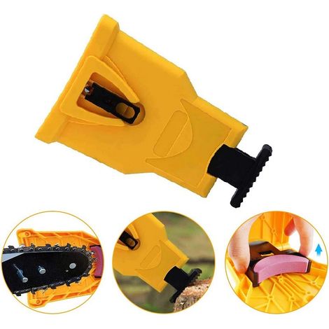 Affûteur de chaîne de tronçonneuse portable à manivelle pour usage domestique — Compatible avec les lames de 14, 16, 18 et 20 pouces (1/5)